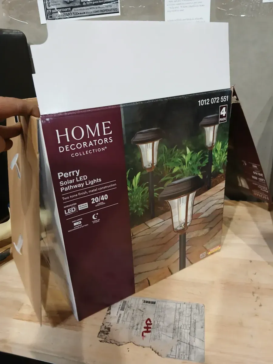 Home Decorators Collection Perry 20-40 Lumen Bronze 2-Tone Finish LED Outdoor Solar Path Light with Glass Lens, Dual White and High-Low (4-Pack) - image 2