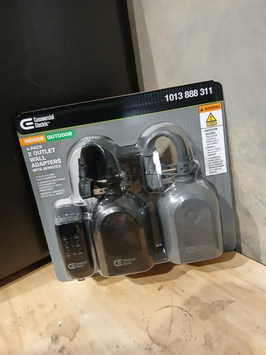 Commercial Electric 2-Outlet Indoor/Outdoor Wall Adapters with Remote Control Kit (Includes 4-Adapters and 2-Remotes) - image 4