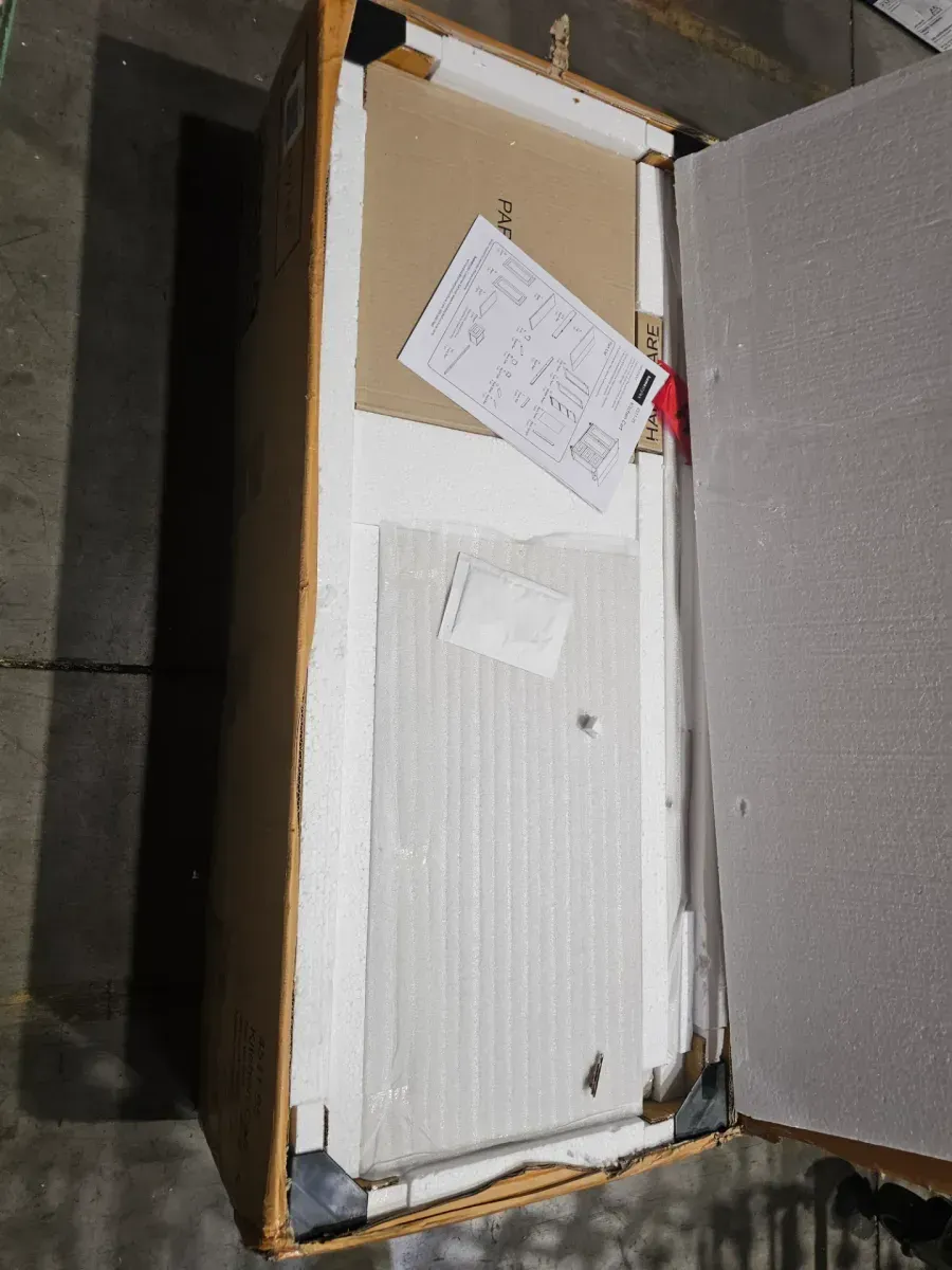 HOMESTYLES Dolly Madison White Kitchen Cart with Natural Wood Top - image 5