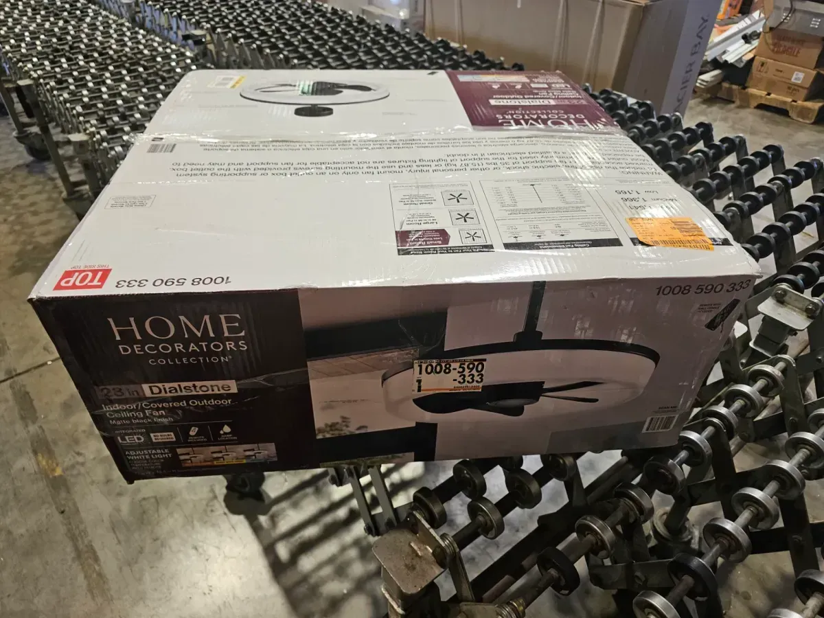 Home Decorators Collection Dialstone 23 in. Indoor/Outdoor Matte Black Fandelier Ceiling Fan with Adjustable White LED with Remote Included - image 3