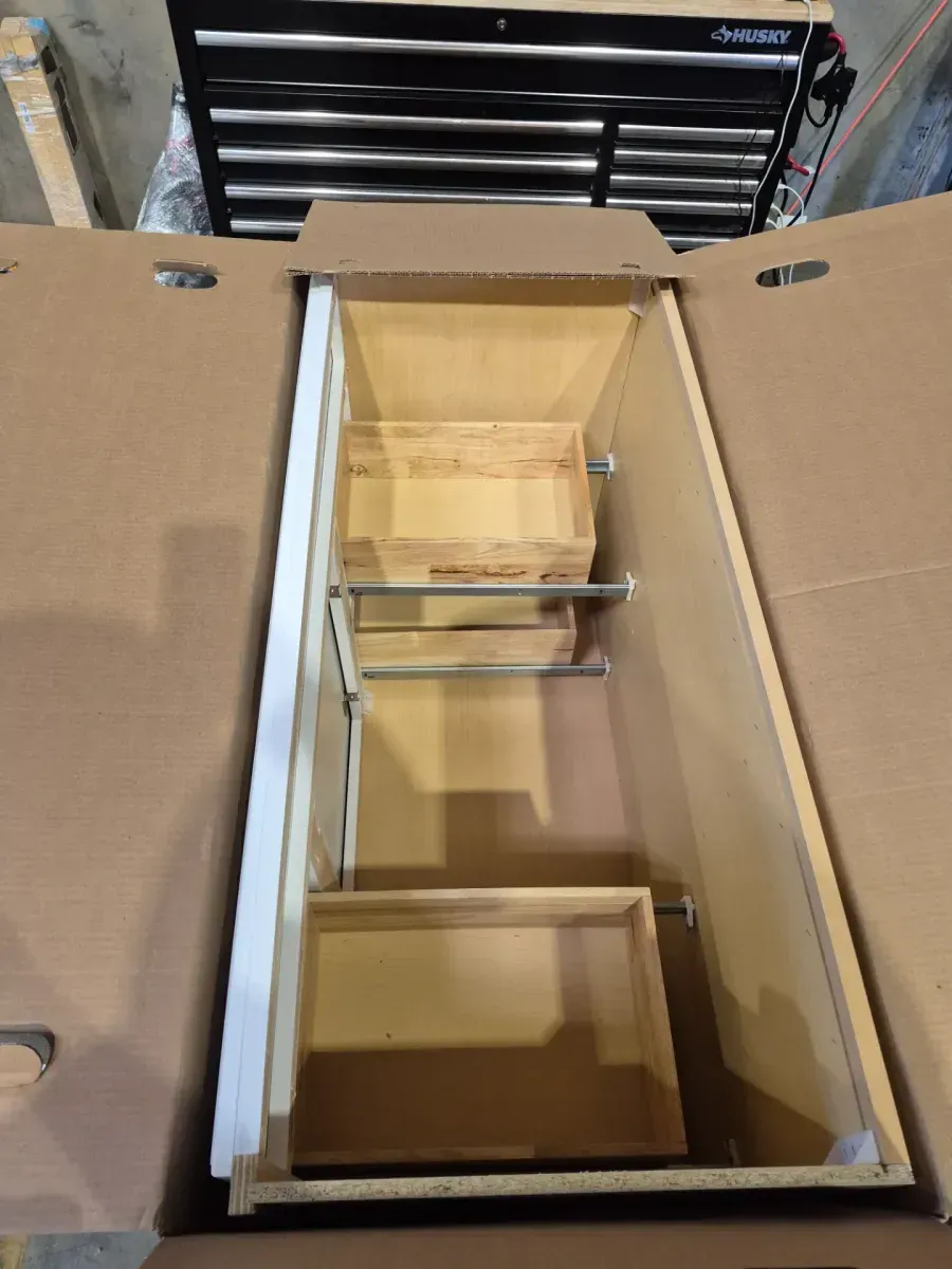 Glacier Bay Hampton 48 in. W x 21 in. D x 33.5 in. H Bath Vanity Cabinet without Top in White - image 2