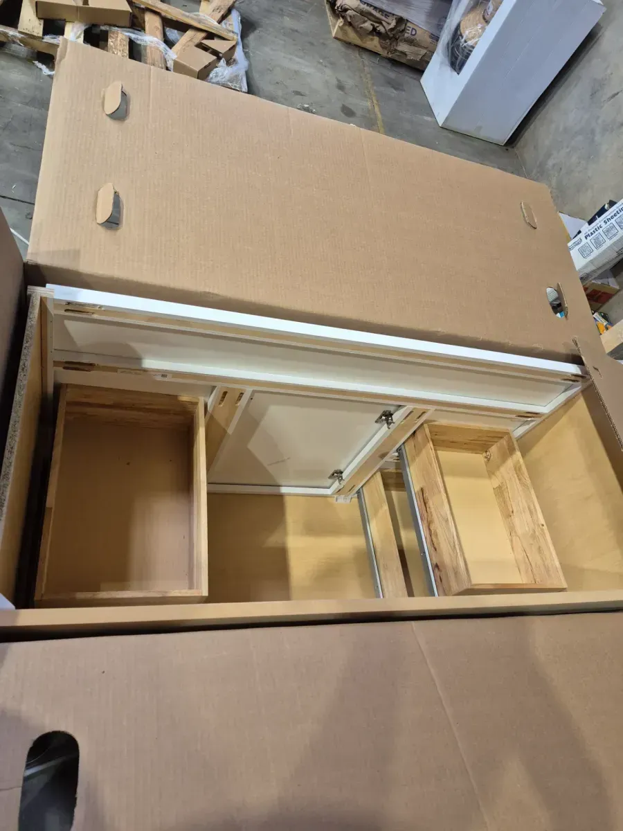 Glacier Bay Hampton 48 in. W x 21 in. D x 33.5 in. H Bath Vanity Cabinet without Top in White - image 4