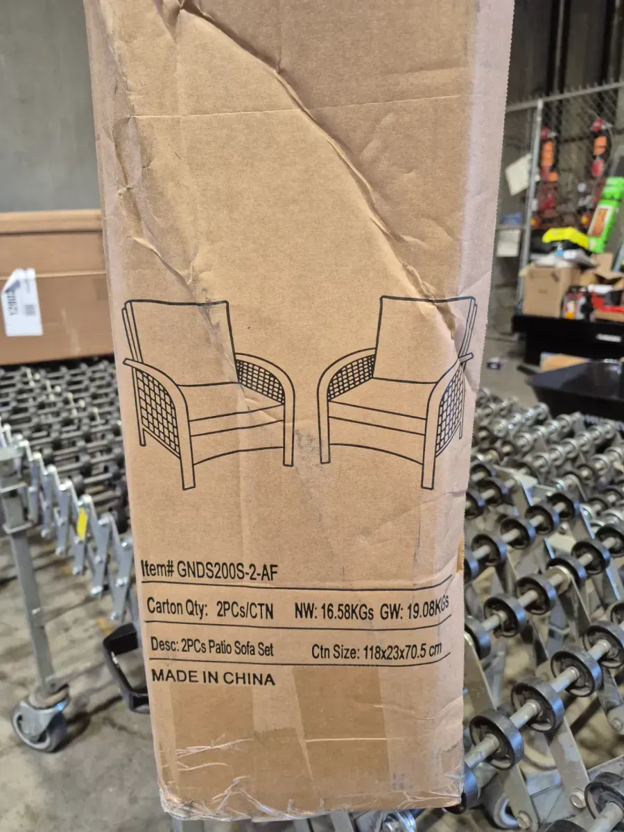 OVIOS Missisi Gray 6-Piece Wicker Patio Conversation Seating Set with Dark Gray Cushions - image 2