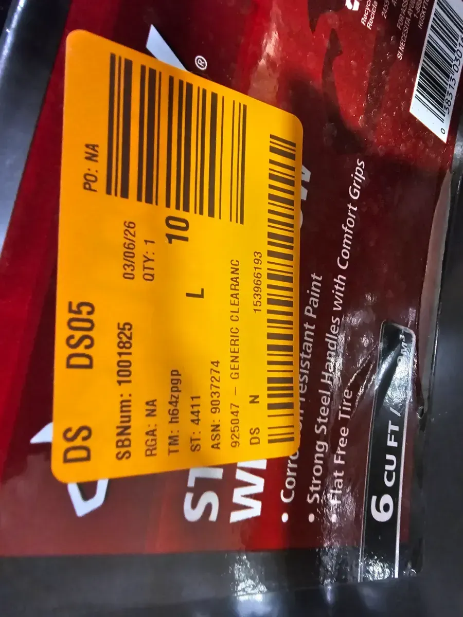 Husky 6 cu. ft. Steel Wheelbarrow with 8 in. Flat-Free Tires - image 4