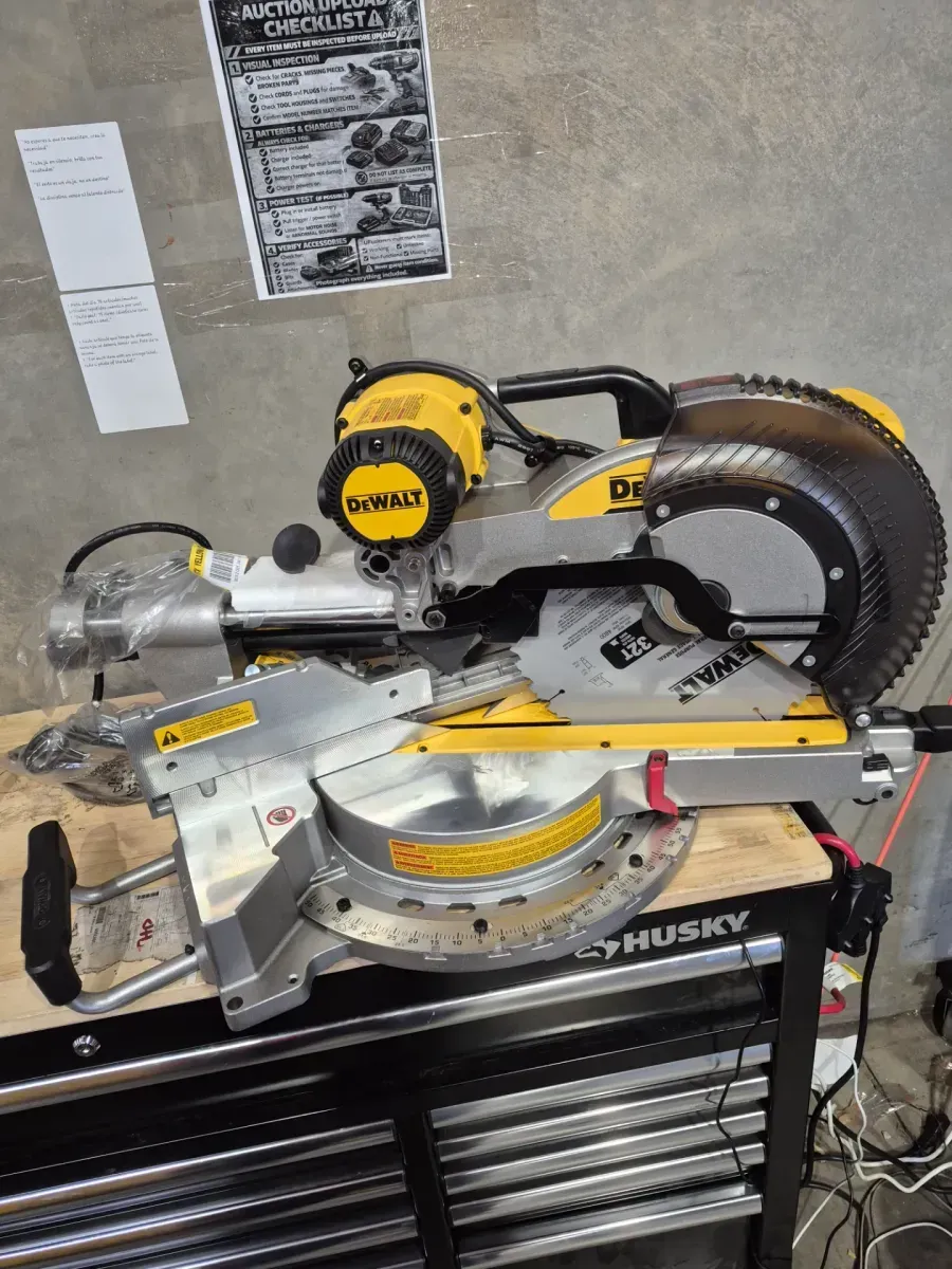 DEWALT 15 Amp Corded 12 in. Double Bevel Sliding Compound Miter Saw with XPS technology, Blade Wrench and Material Clamp - image 2