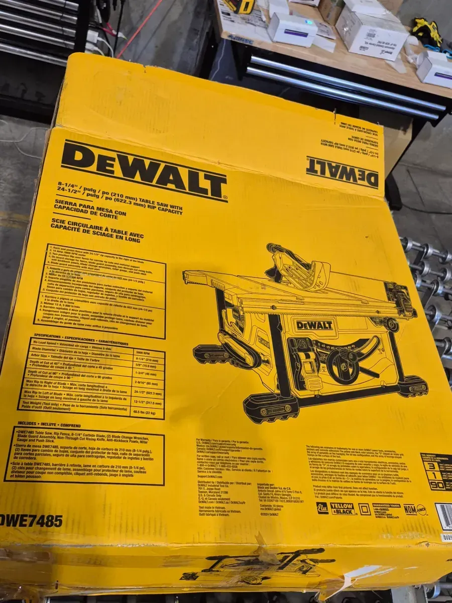 DEWALT 15 Amp Corded 8-1/4 in. Compact Portable Jobsite Tablesaw (Stand Not Included) - image 3