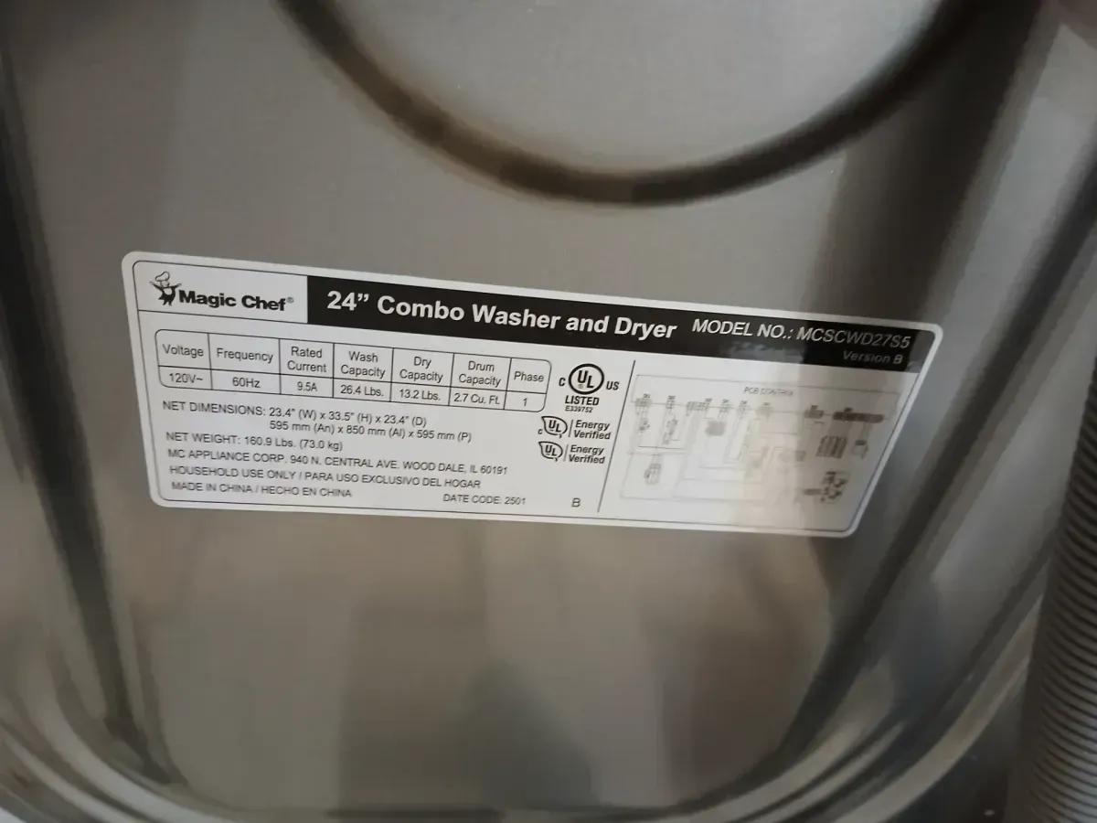 Magic Chef All-in-One Washer Dryer Combo - image 6