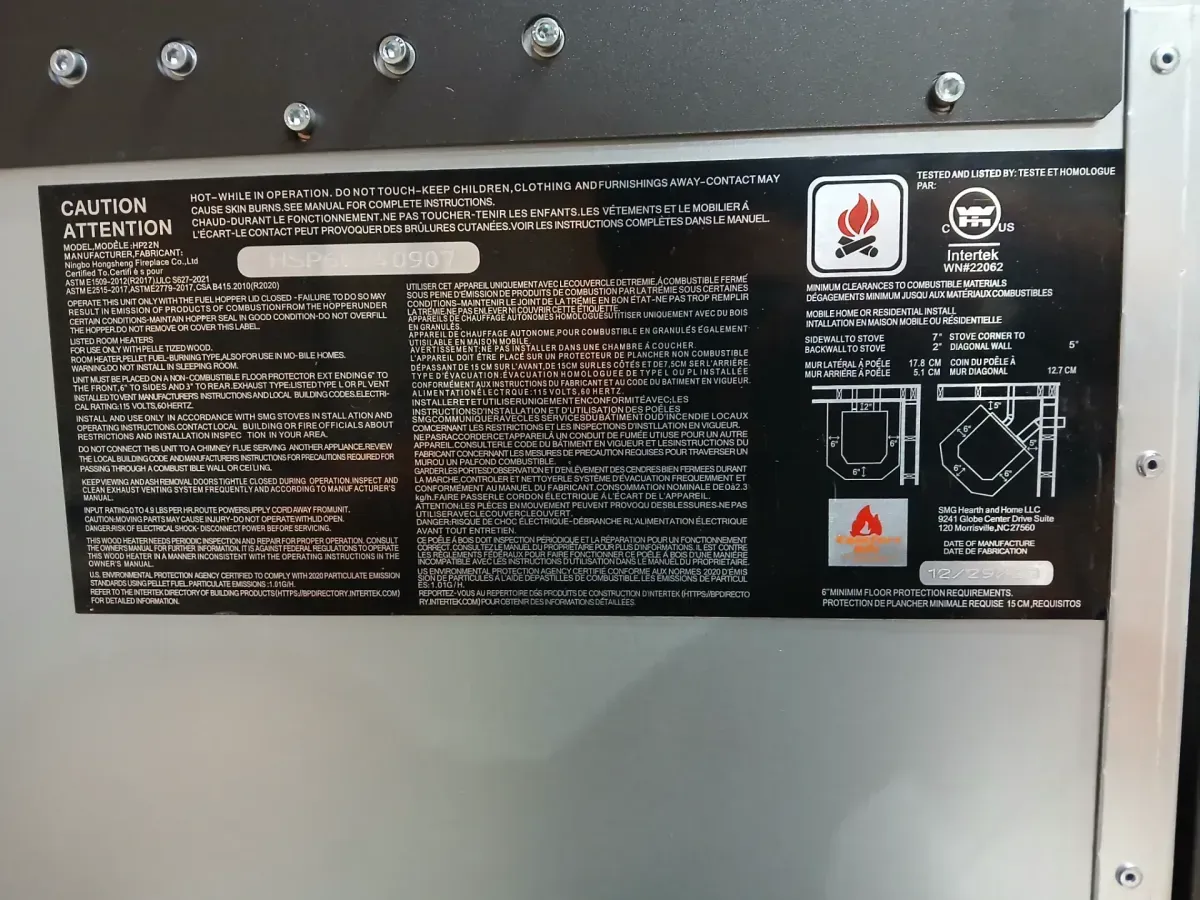 ComfortBilt HP22N Pellet Stove 2800 sq ft EPA Certified in Black - image 6