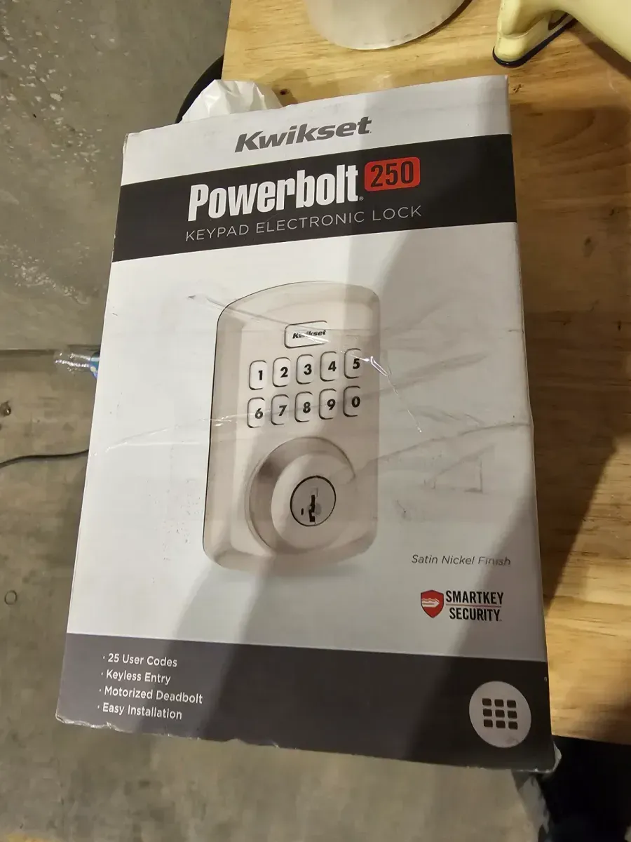 Kwikset Powerbolt 250 10-Button Keypad Satin Nickel Transitional Electronic Deadbolt Door Lock - image 2
