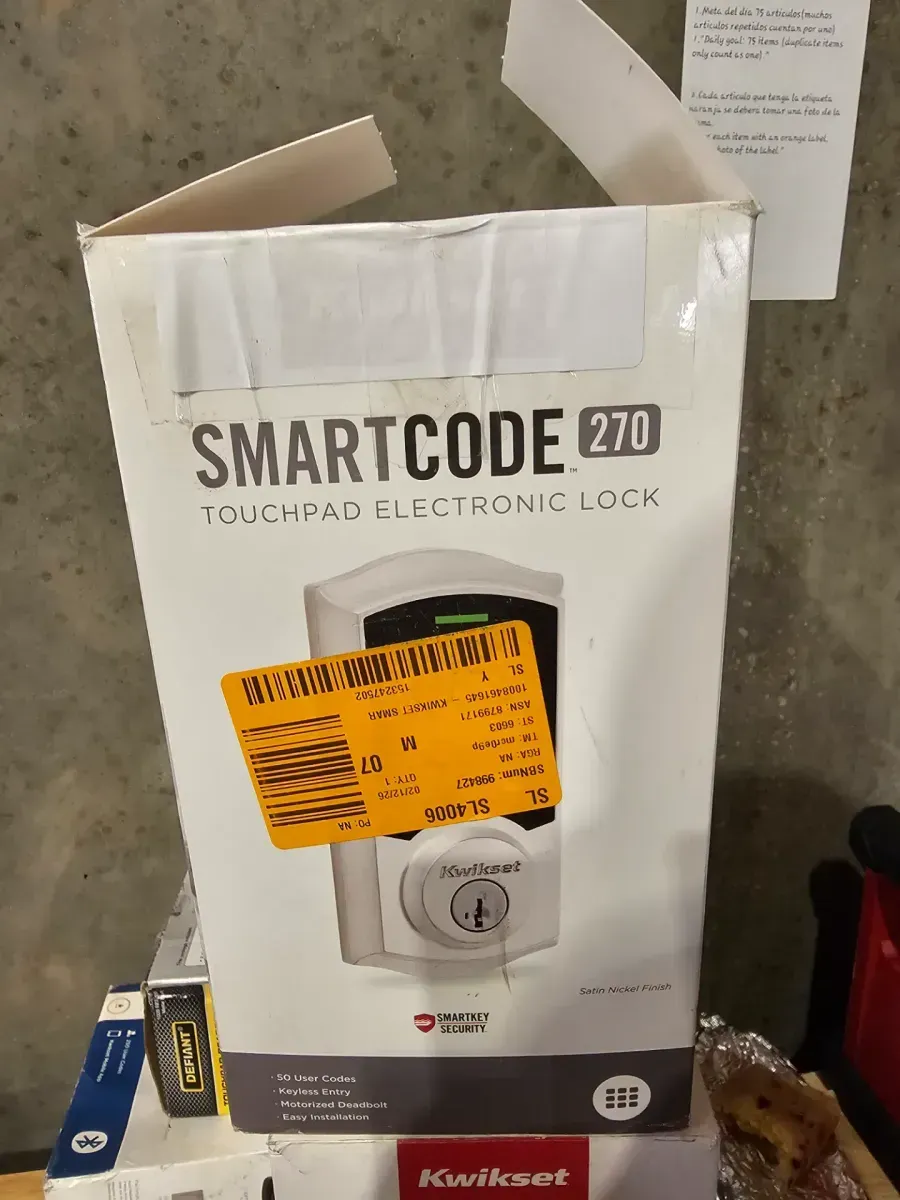 Kwikset SmartCode 270 Traditional Satin Nickel Touchpad Single Cylinder Electronic Deadbolt Featuring SmartKey Security - image 2
