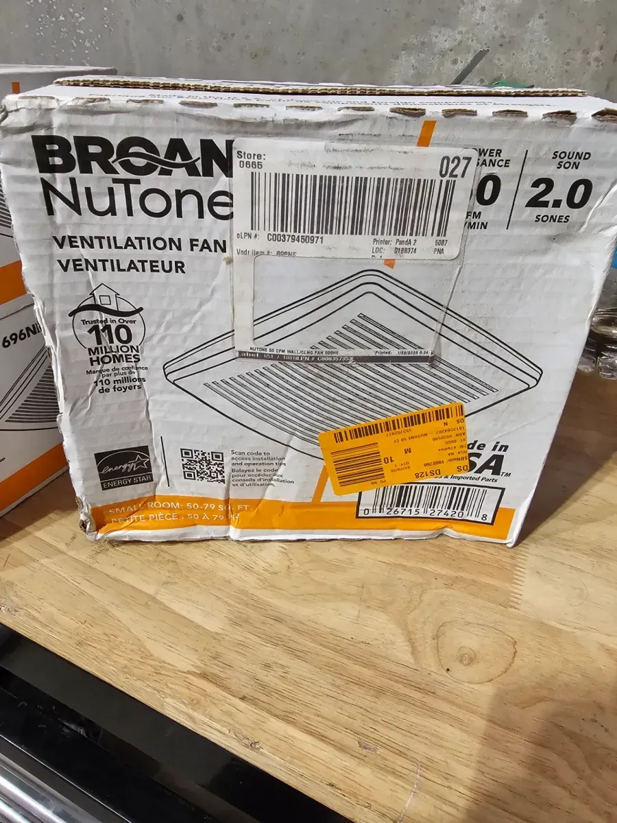 Broan-NuTone 50 CFM Ceiling Bathroom Exhaust Fan with No‑Cut Installation, Quiet Operation - image 4