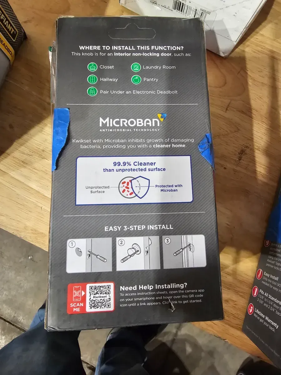 Pismo Matte Black Hall/Closet Square Door Knob - image 4