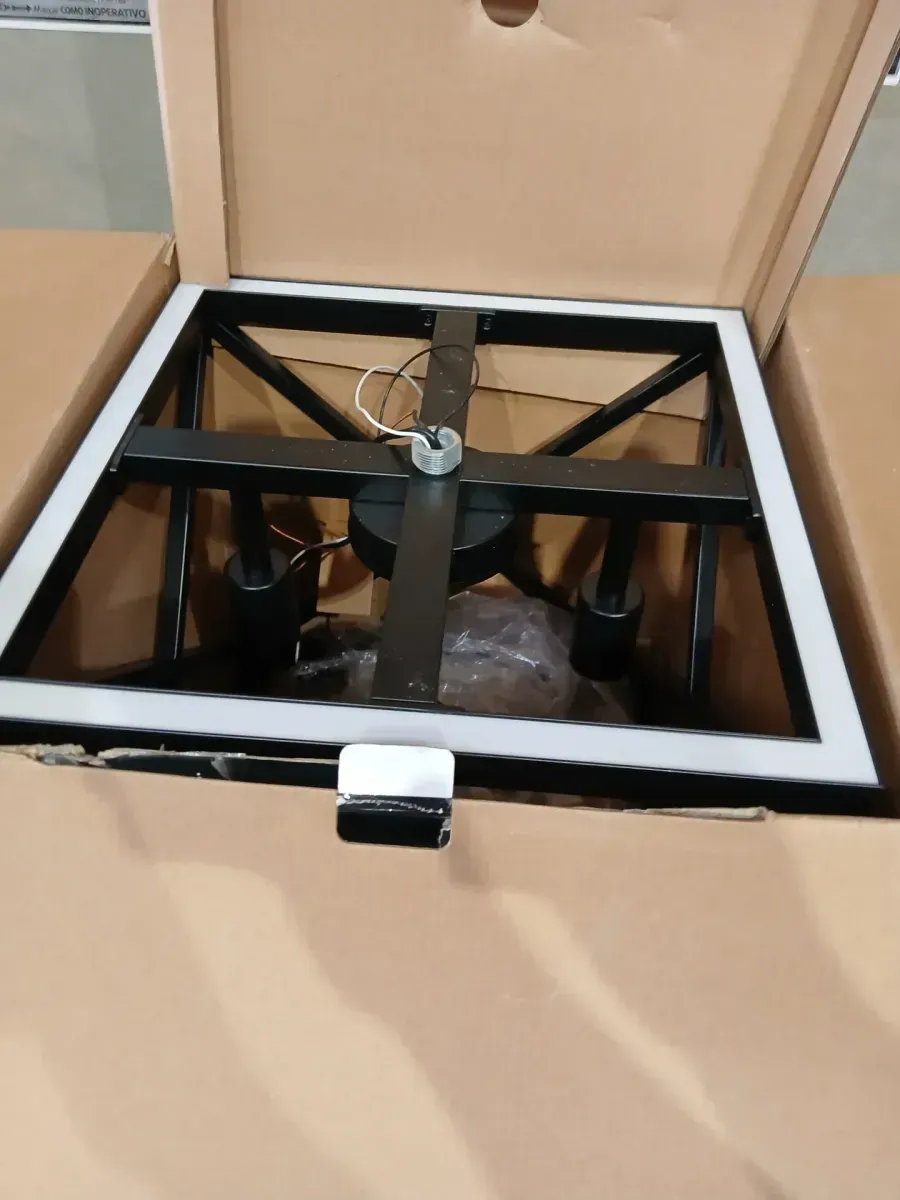 Feit Electric Katalyst 60W 4-Light Matte Black CCT Integrated LED Pendant Light and 60W Equivalent T10L Warm White LED Bulbs (4-Pack) - image 3