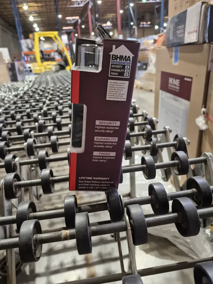 Home Decorators Collection Ridgeway Matte Black Single Cylinder Door Knob Combo Pack with Square Rose Featuring Dual Keyway - image 4