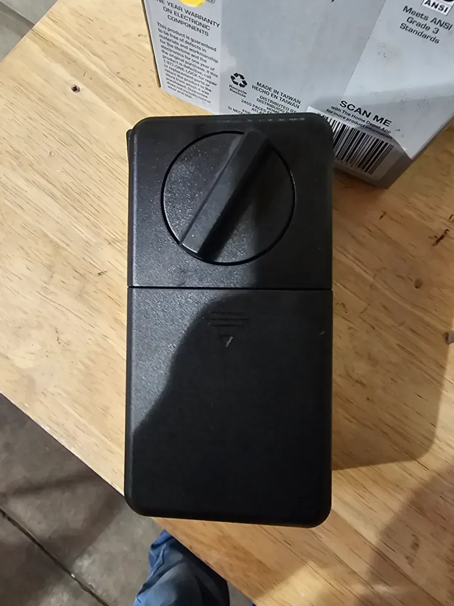 Defiant Square Matte Black Compact Touch Electronic Single Cylinder Deadbolt - image 5