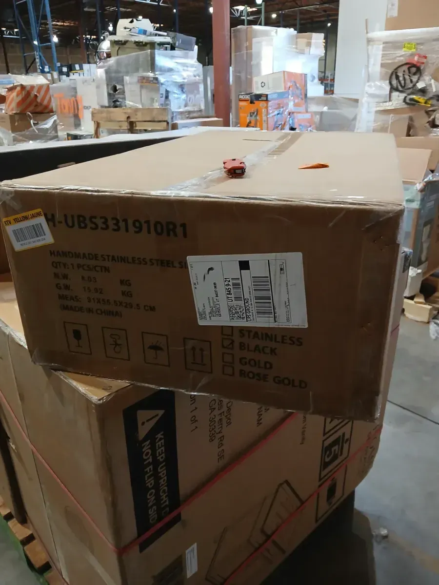 LORDEAR 33 in. Gun Black Drop-In Workstation 16-Gauge Stainless Steel Single Bowl Undermount Kitchen Sink with Cutting Board - image 1