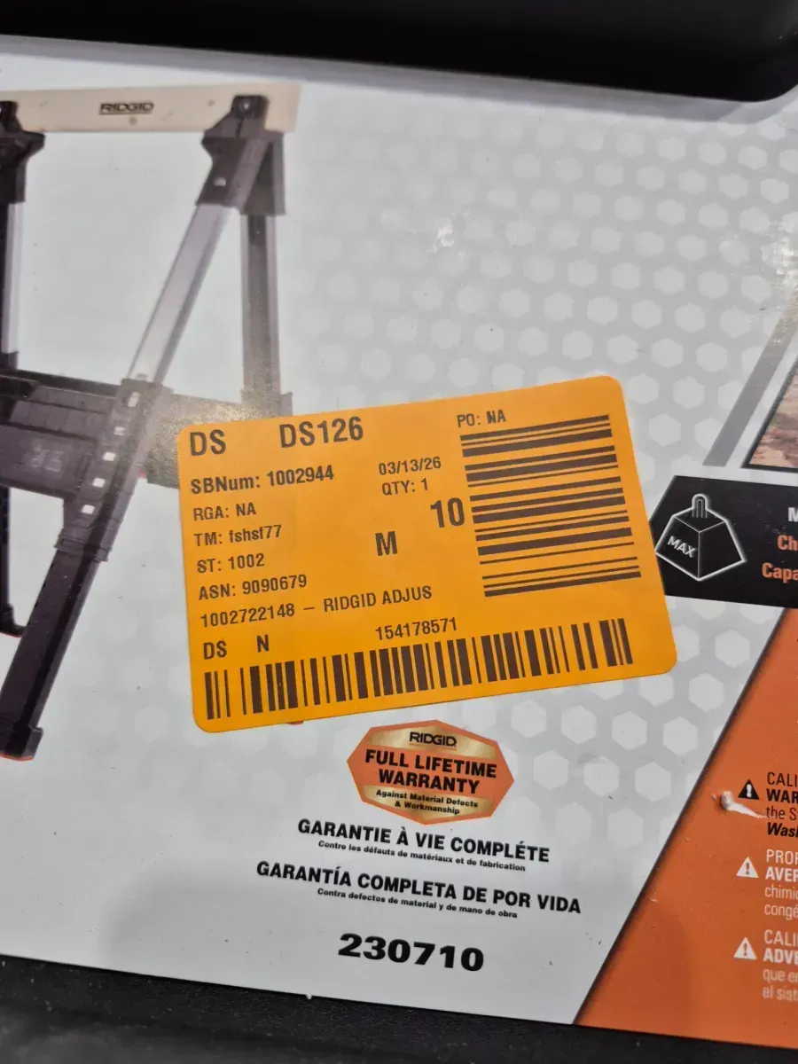 RIDGID Lumberjack Adjustable Folding Sawhorse - image 4