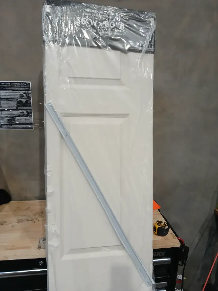 Masonite 36 in. x 80 in. 6 Panel Textured Primed Hollow Core Composite Bi-fold Interior Door - image 3