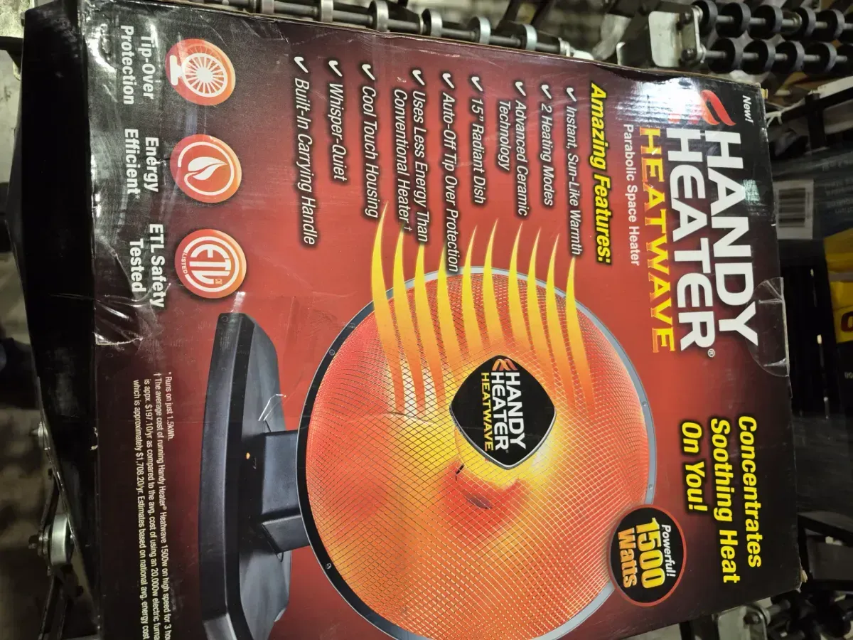 Handy Heater Heatwave Parabolic Electric Space Heater - image 5
