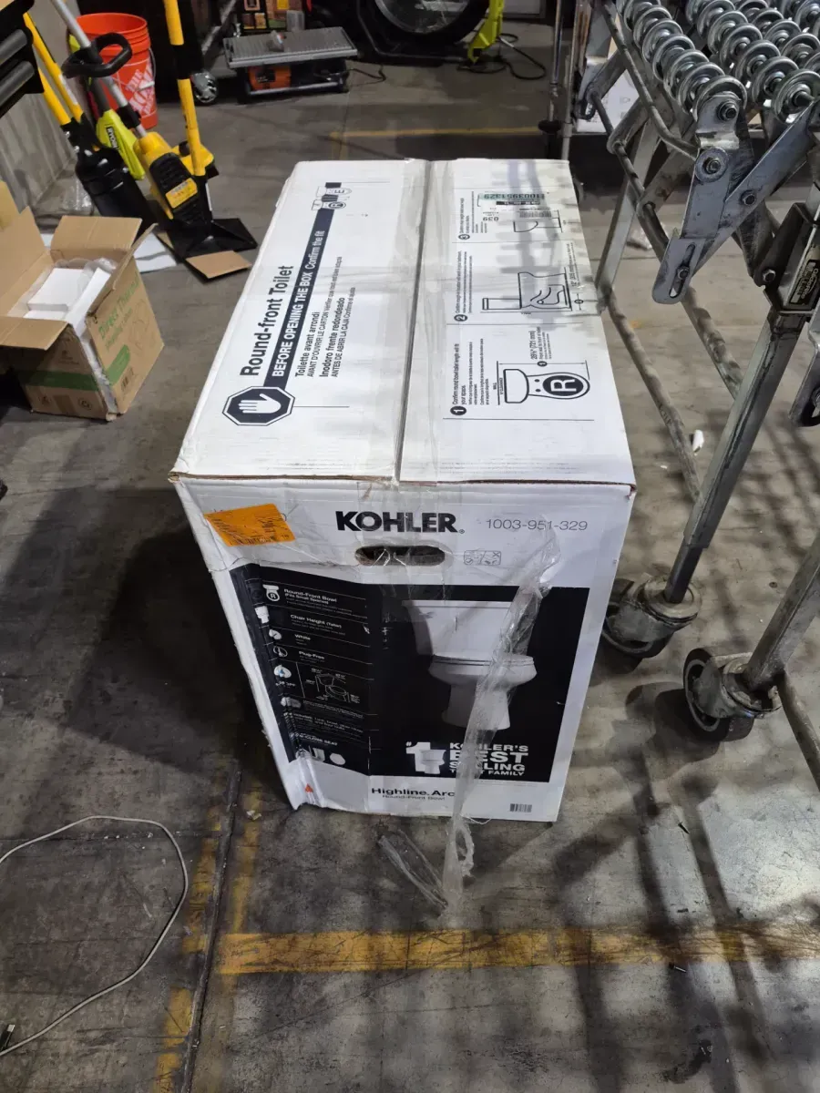 KOHLER Highline Arc 12 in. Rough In 2-Piece 1.28 GFP Single Flush Round Chair Height Toilet in White with Soft Close Seat - image 4