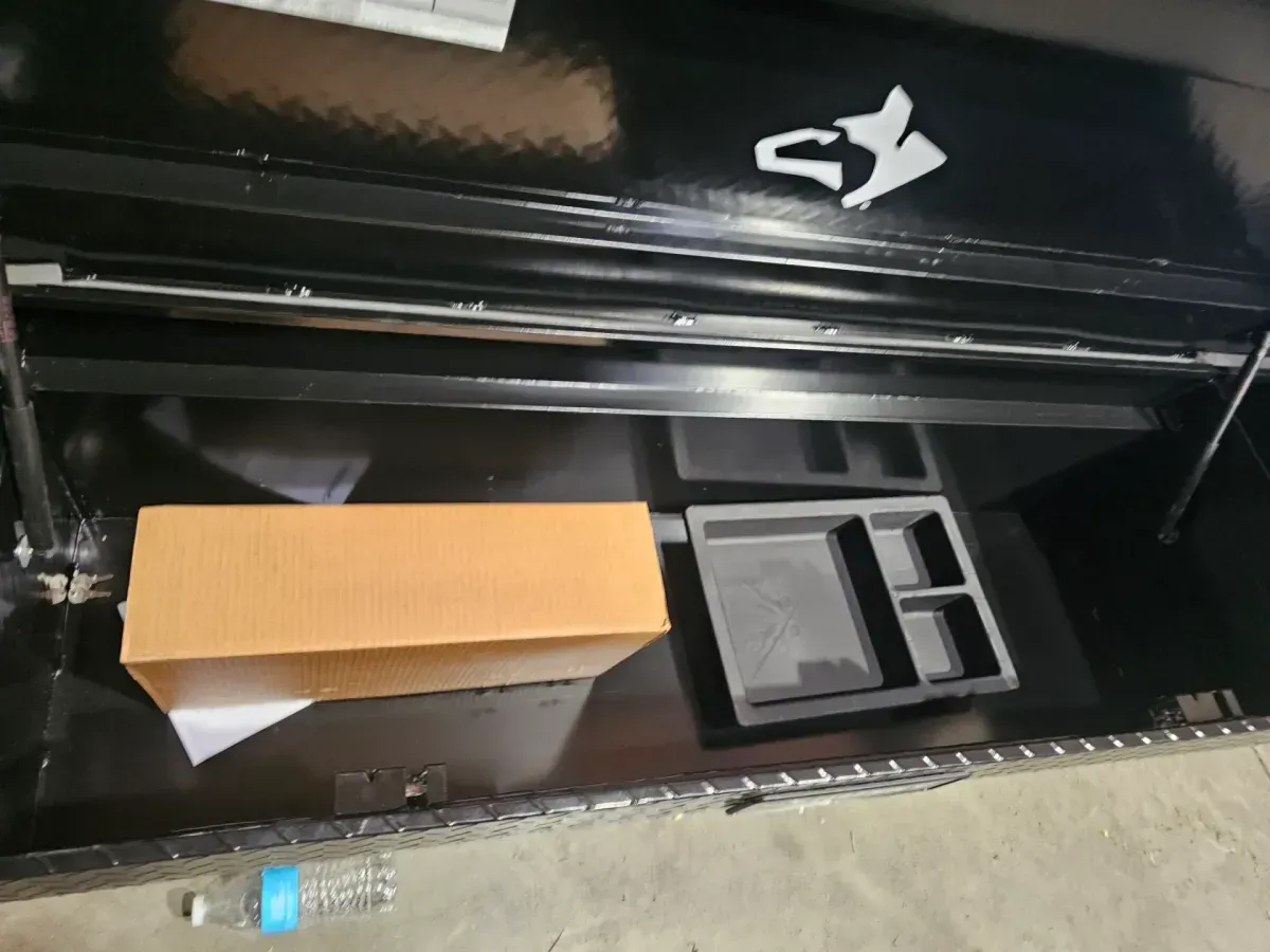 Husky Black Aluminum Crossover Truck Tool Box - image 1