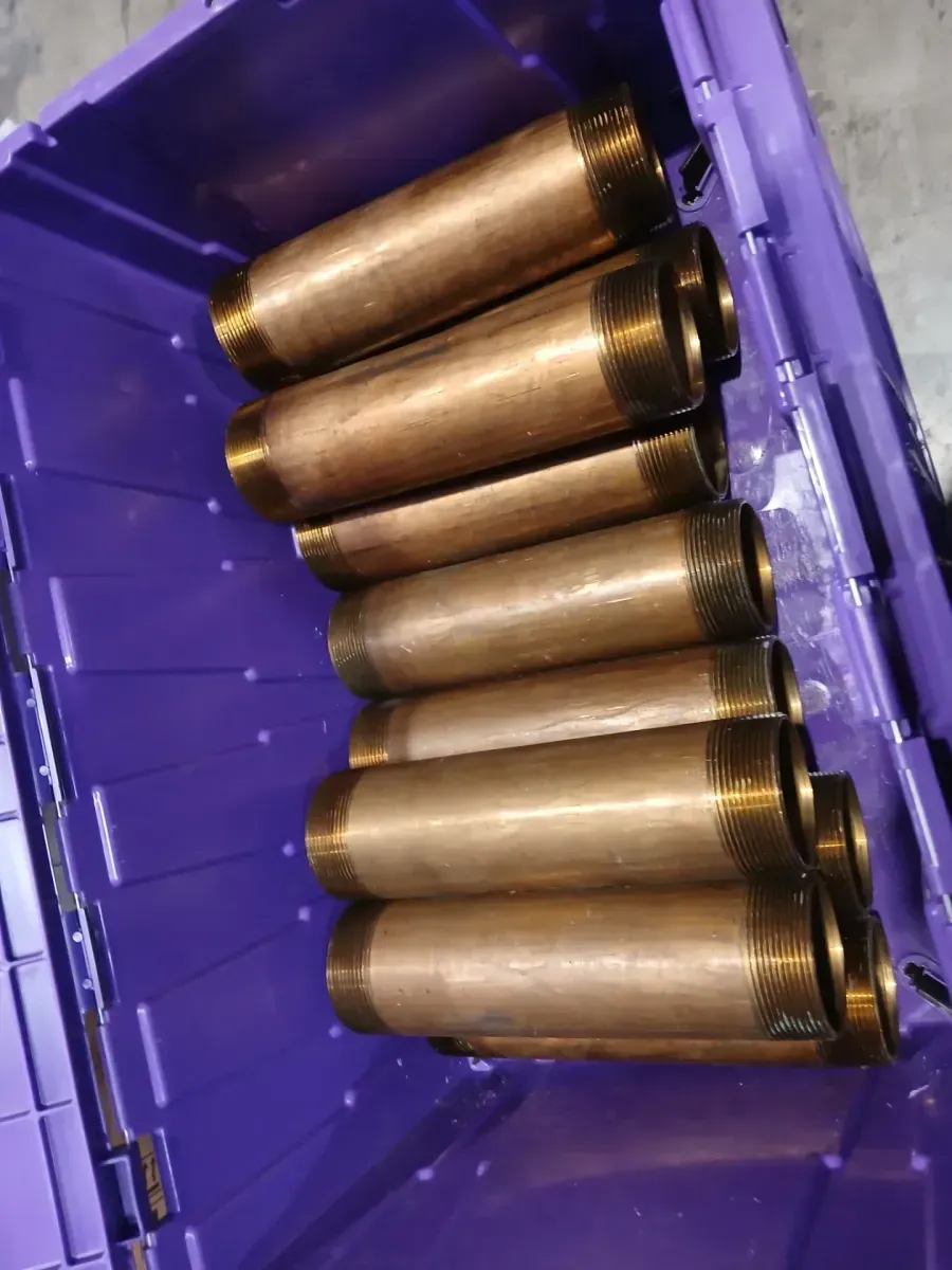 1/2 in. x 6 in. MIP Brass Nipple Fitting (Case of 12) - image 4