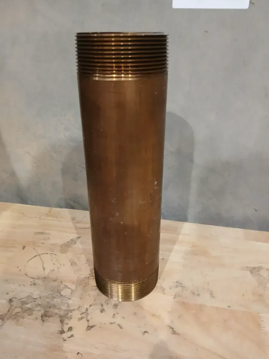 1/2 in. x 6 in. MIP Brass Nipple Fitting (Case of 12) - image 2