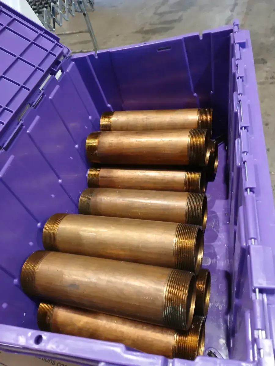 1/2 in. x 6 in. MIP Brass Nipple Fitting (Case of 12) - image 5