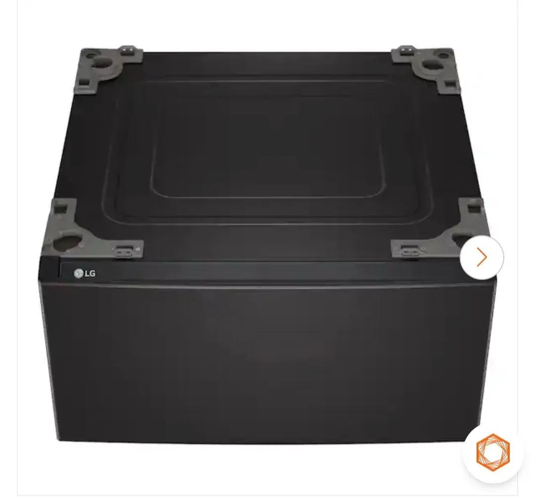 LG 27 in. Laundry Pedestal in Black Steel with Storage Drawer for Washers and Dryers - image 2