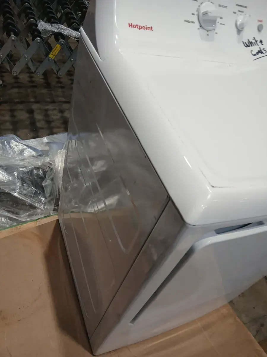 GE Hotpoint 6.2 cu. ft. vented Electric Dryer in White with Auto Dry - image 6