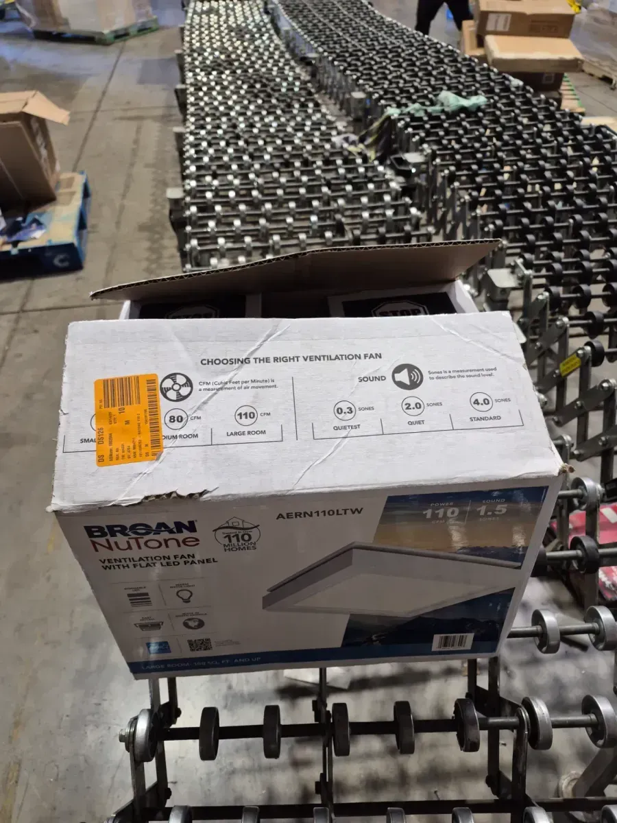 Broan-NuTone Roomside Series, Decorative, White Trim, 110 CFM, Roomside Ceiling Bathroom Exhaust Fan with LED Lighting, ENERGY STAR - image 3