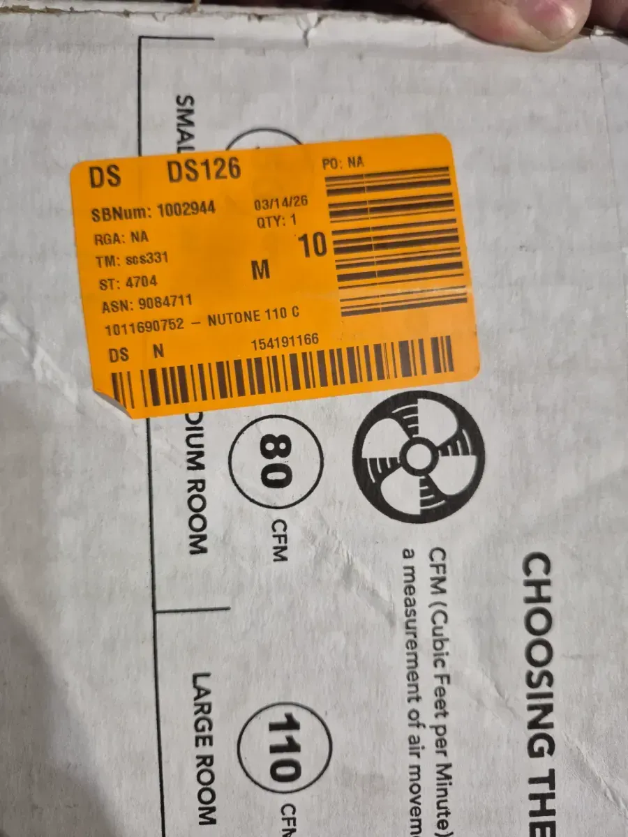 Broan-NuTone Roomside Series, Decorative, White Trim, 110 CFM, Roomside Ceiling Bathroom Exhaust Fan with LED Lighting, ENERGY STAR - image 5