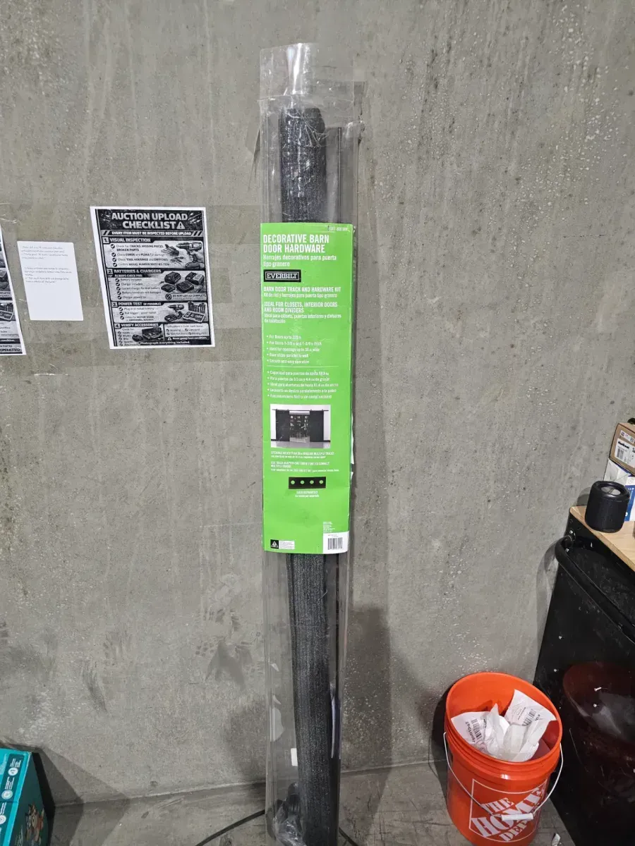 Everbilt 72 in. Dark Oil-Rubbed Top Mount Sliding Barn Door Track and Hardware Kit - image 4