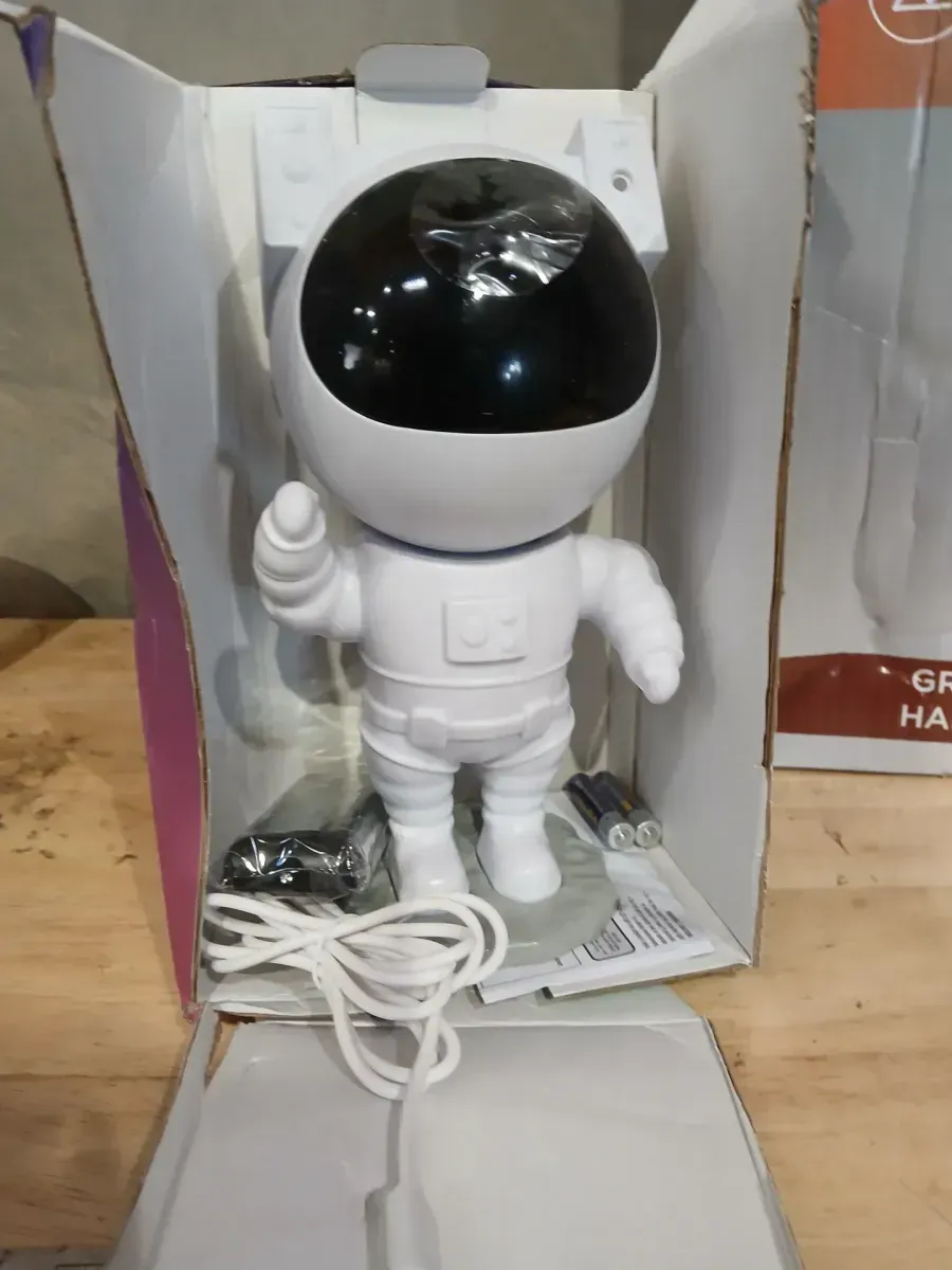 Unbranded 9.25 in. Sound React Multi-Color Integrated T10 1W LED Astronaut Galaxy Night Light - image 3