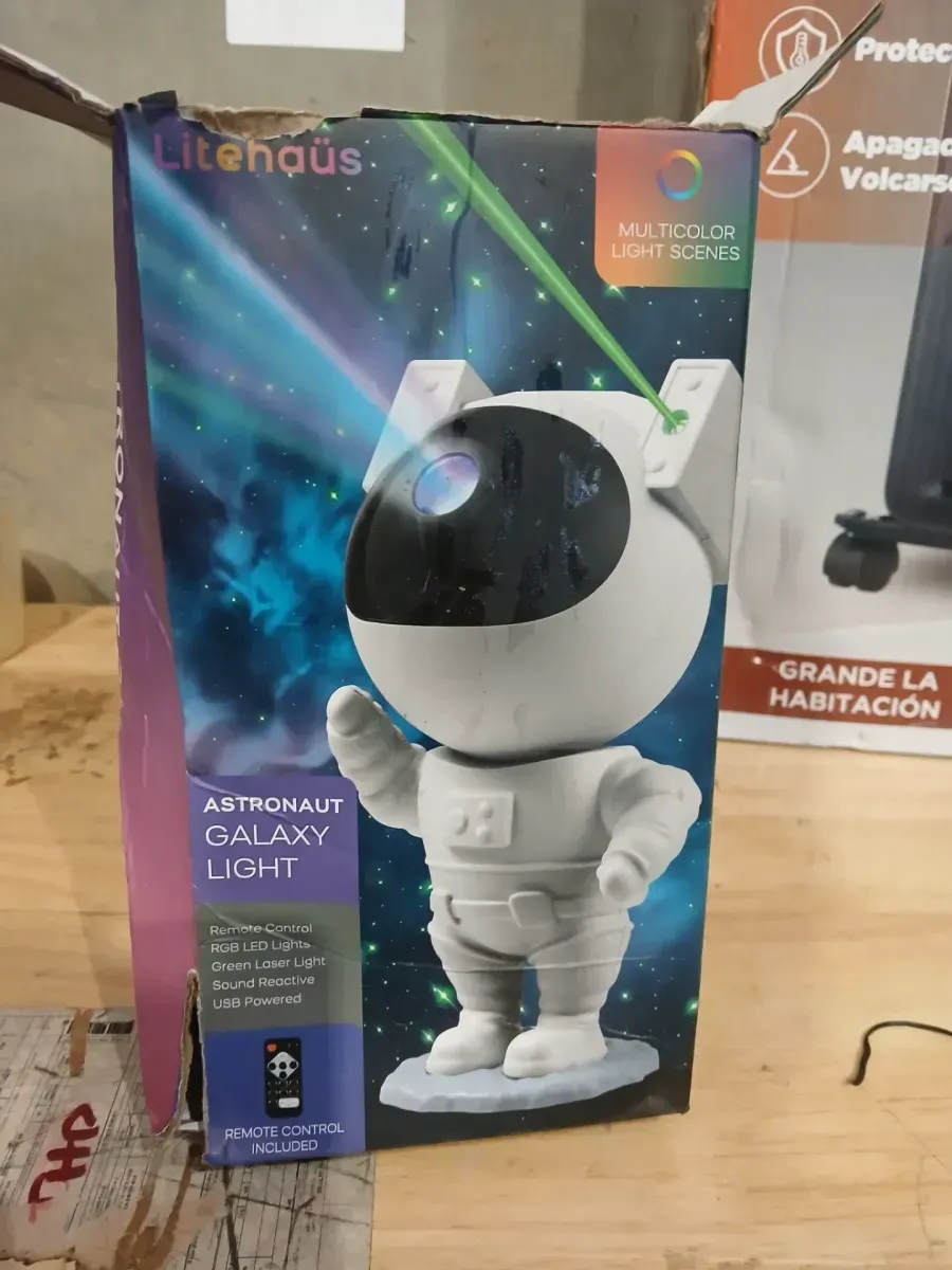 Unbranded 9.25 in. Sound React Multi-Color Integrated T10 1W LED Astronaut Galaxy Night Light - image 2
