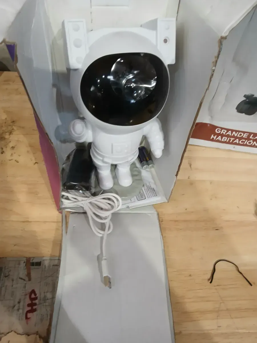 Unbranded 9.25 in. Sound React Multi-Color Integrated T10 1W LED Astronaut Galaxy Night Light - image 4