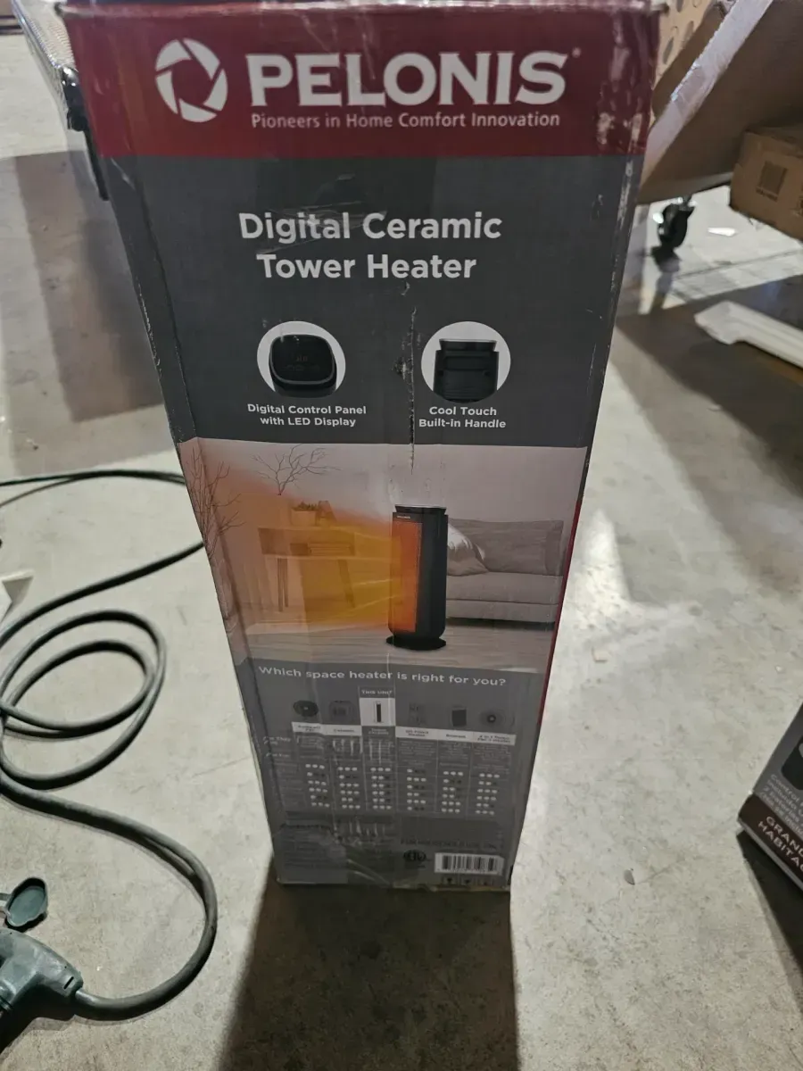 1500-Watt 23 in. Digital Tower Ceramic Heater and 1500-Watt Oil-Filled Radiant Electric Space Heater Combo - image 2