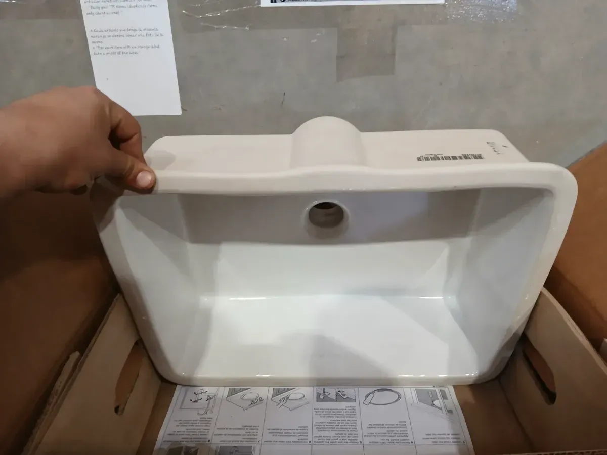 21 in . Undermount Rectangular Bathroom Sink with Overflow Drain in White Vitreous China - image 4