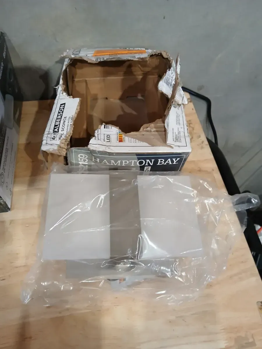 Hampton Bay 5 in. 2-Light Brushed Nickel LED 5CCT Wall Sconce with Frosted Acrylic Shade - image 4