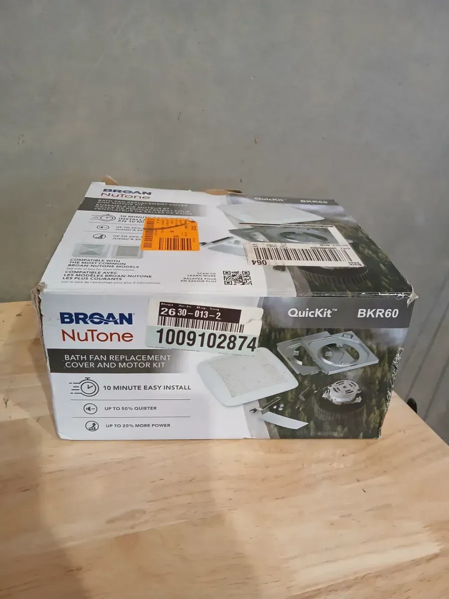 Broan-NuTone QuicKit 60 CFM 3.0 Sones Bathroom Replacement Motor and Grille/Cover - image 2