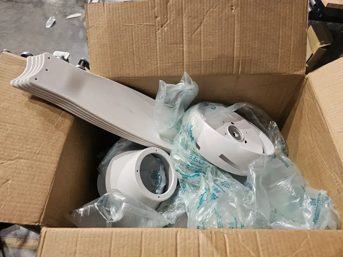 Corona 52 in. Smart Indoor/Outdoor 3-Blade Flush Mount Ceiling Fan in Matte White with 3000K LED and Remote Control - image 3