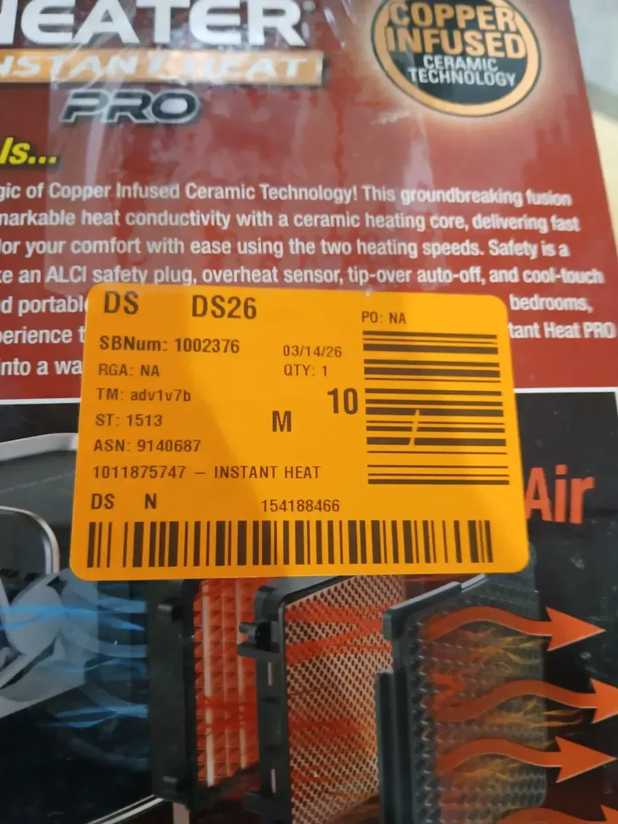 HANDY HEATER 4944 BTU Fan Heater Electric Personal Space Heater Furnace with 2-Adjustable Settings - image 4