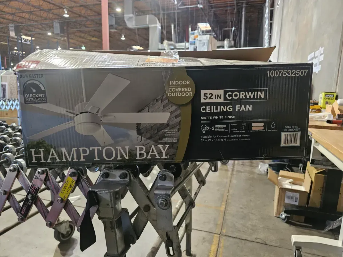 Mena 44 in. LED Indoor/Outdoor Matte White Ceiling Fan with Light Kit and Reversible Blades Included - image 4