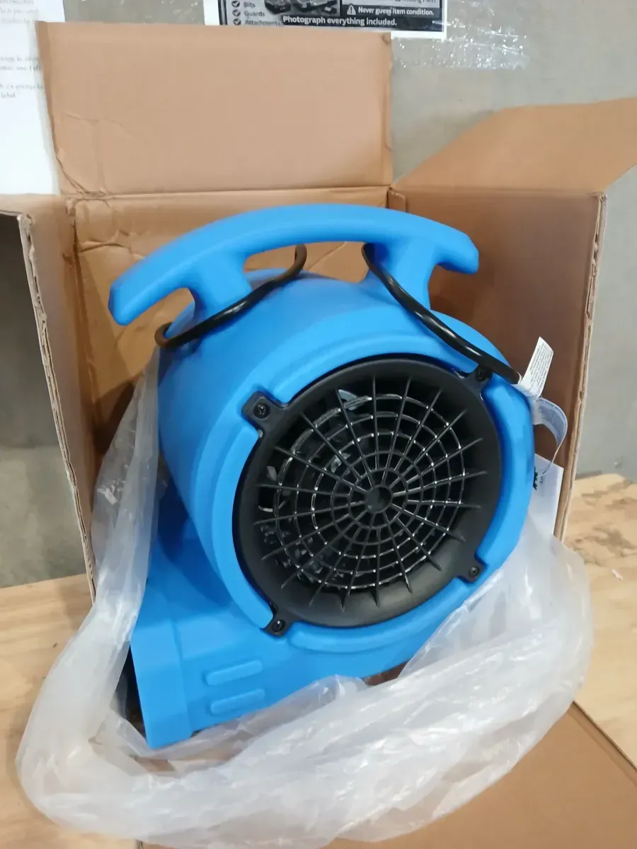 B-Air 1/8 HP Air Mover Carpet Dryer Floor Blower Fan for Home Use in Blue - image 3