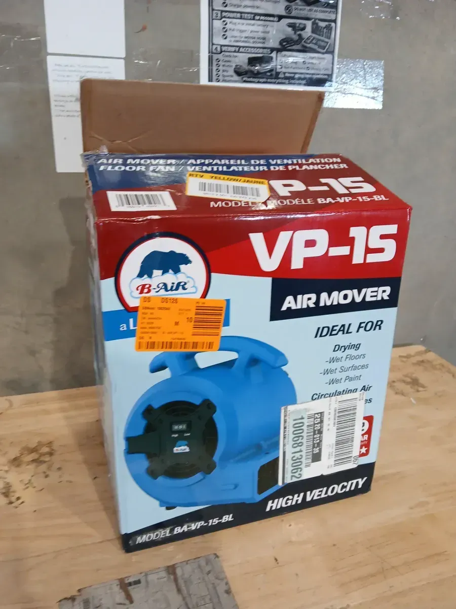 B-Air 1/8 HP Air Mover Carpet Dryer Floor Blower Fan for Home Use in Blue - image 2