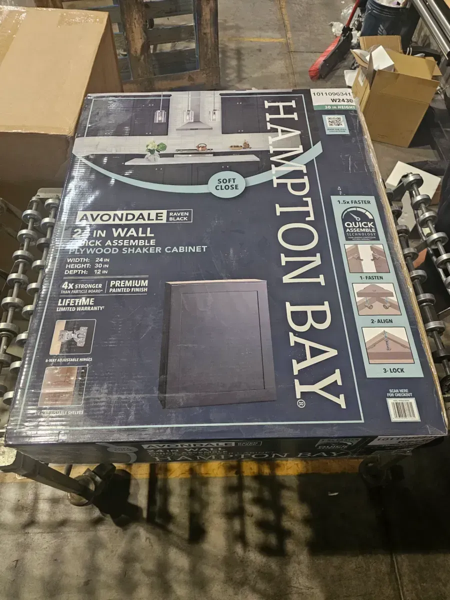 Avondale 24 in. W x 12 in. D x 30 in. H Ready to Assemble Plywood Shaker Wall Kitchen Cabinet in Raven Black - image 4