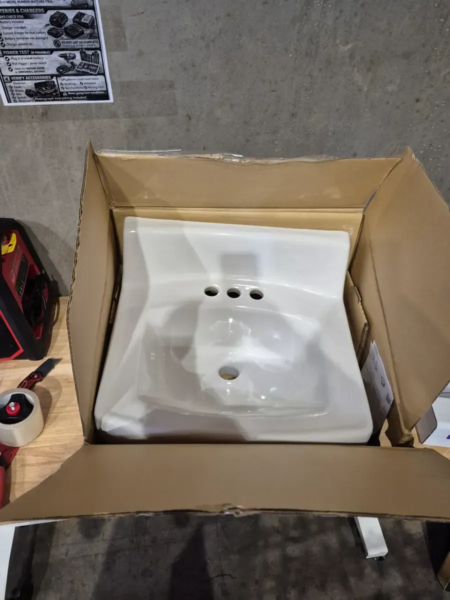 KOHLER Greenwich Wall-Mount Vitreous China Bathroom Sink in White with Overflow Drain - image 3