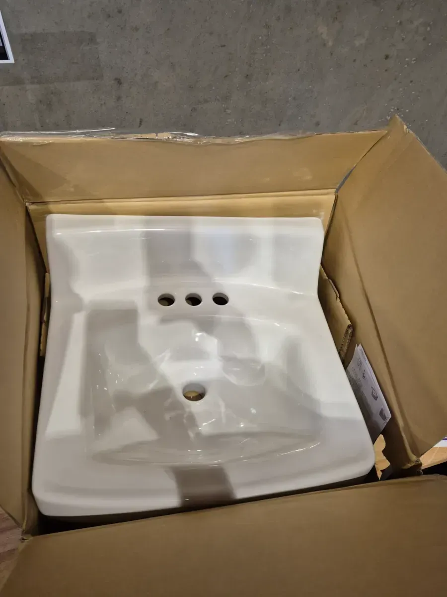 KOHLER Greenwich Wall-Mount Vitreous China Bathroom Sink in White with Overflow Drain - image 2