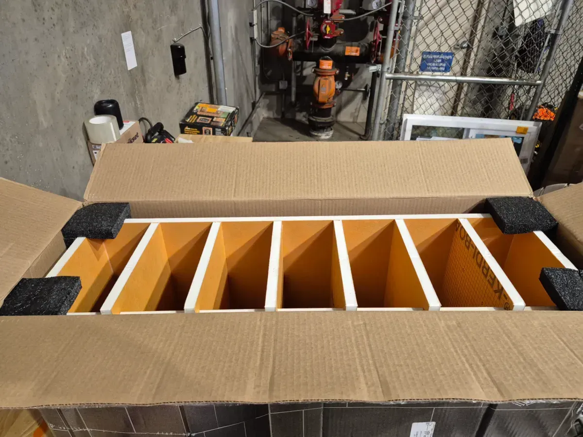 Round No-Caulk White PVC Shower Drain with 4-1/4 in. Round Snap-In Stainless Steel Drain Cover - image 2