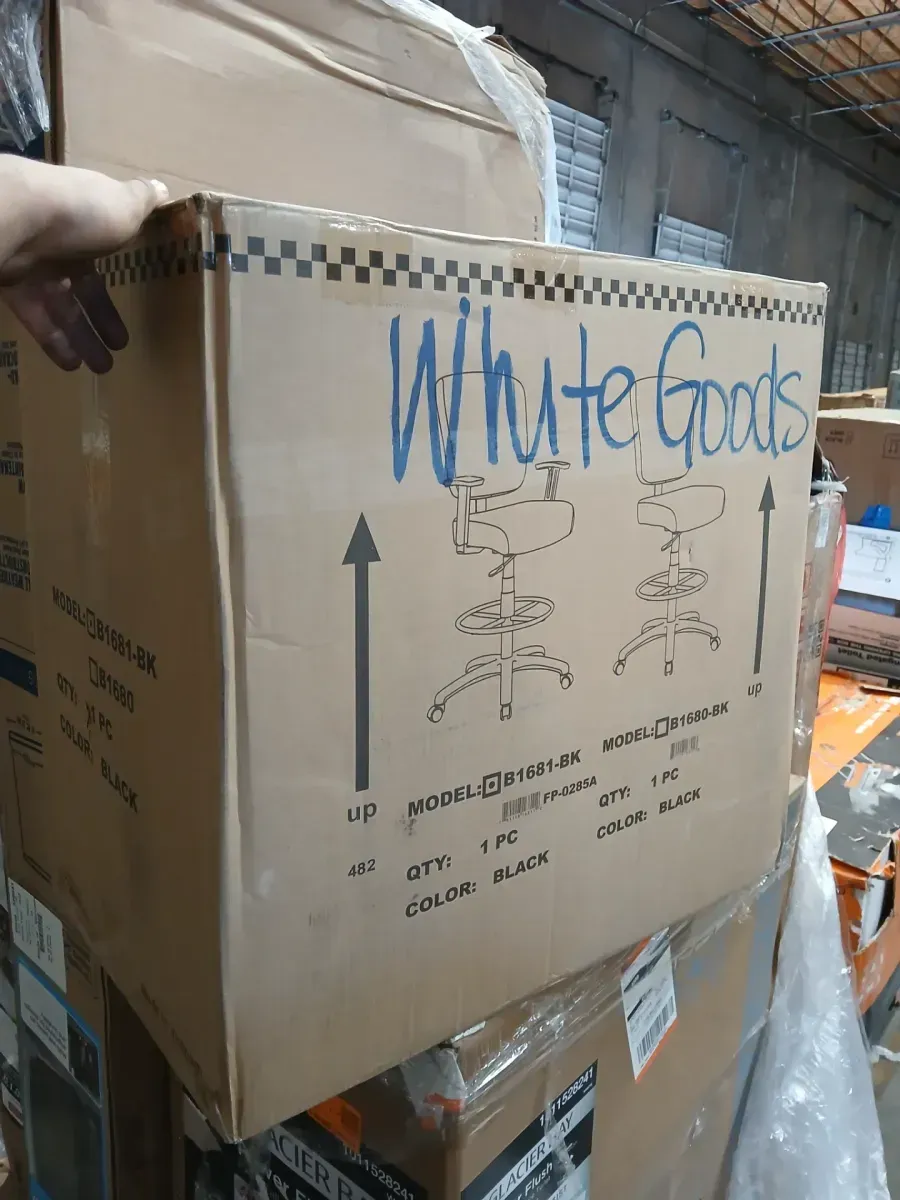 Black Modern Style Drafting Chair with Adj Arms - image 2